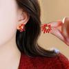 Модные Серьги-гвоздики Красные Фейерверки Подарок на Новый Год Серьги-подвески Фейерверки Женские
