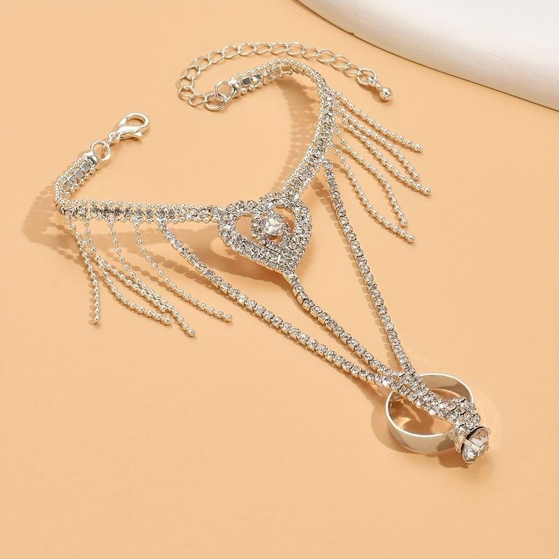 Серебряный позолоченный блестящий полный страз браслет с инкрустацией из циркония в форме сердца, роскошная цепочка на руку, ювелирное украшение для женщин