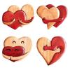 Wooden Heart Ornament Handmade Hugging Love Hearts Romantic Heart Ornament Couple Keepsake Gift for Wedding Anniversary Valentine's Day