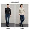 EMZ Men's Solid Stand Collar Pullover Sweatshirt