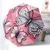 1pc Butterfly Pink Pattern Automatic Open/Close Umbrella, Formal Events - Ideal Gift for Family or Friends, Outdoor Accessory yy251211125
