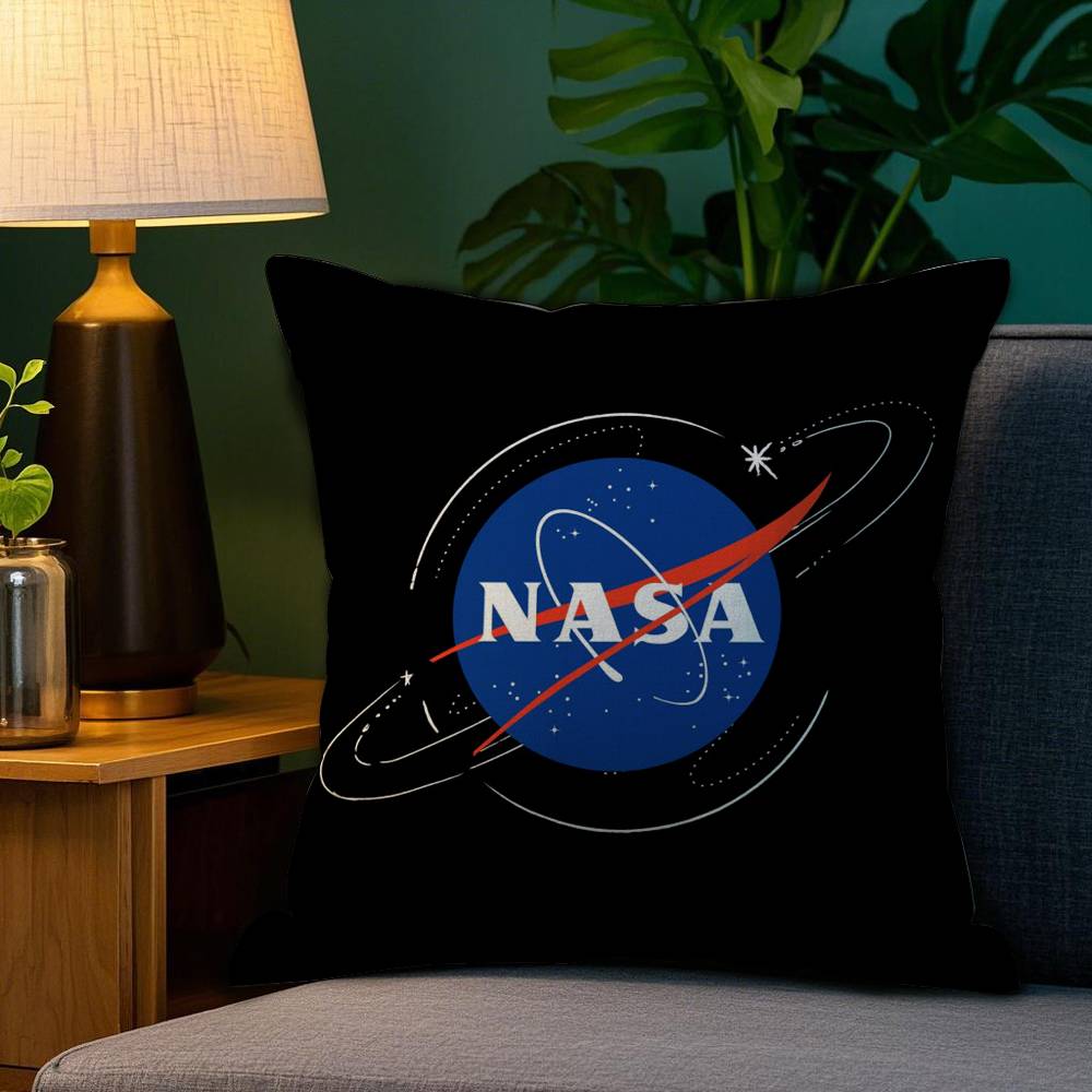 N-Nasa Space Pillow Case Plush Fabric Soft Double Sided Print Sofa Cushion Cover Throw Pillow Covers