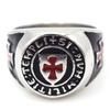 Retro Men's Titanium Steel Trendy Men's Domineering Steel Ring English Shield Cross Ring Ring