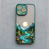 Чехол для телефона с лесным пейзажем и горной рекой Для iphone 16 15 14 13 12 11 Pro Max Mini Plus X XR XS 7 8 Ударопрочный чехол