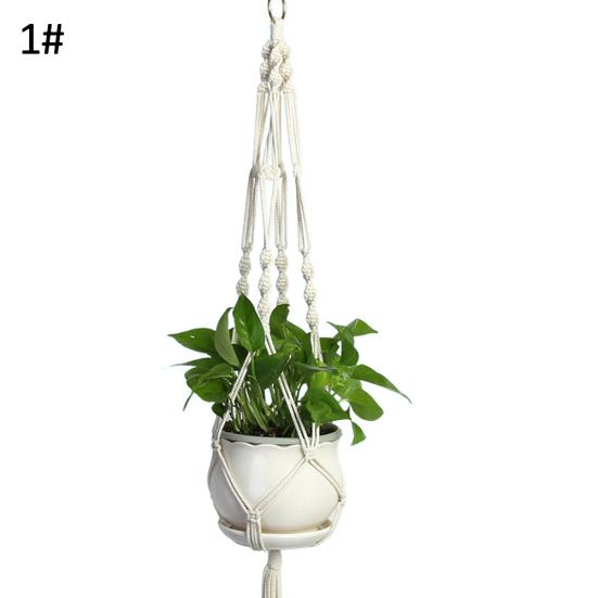 Ручная работа макраме цветок растение горшок вешалка сетка веревка корзина домашний сад двор декор