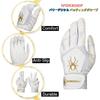 Spidergrip Power Digital Baseball Batting Glove (White, XXS)