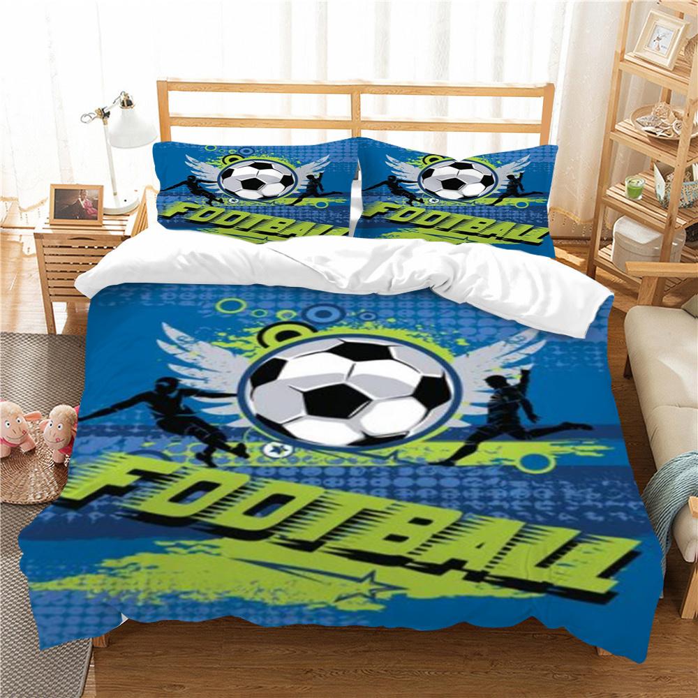 Лидер продаж, комплект пододеяльников, футбольное домашнее постельное белье, футбольная живопись, постельное белье, костюм для мальчиков, роскошные покрывала, новые модные комплекты постельного белья