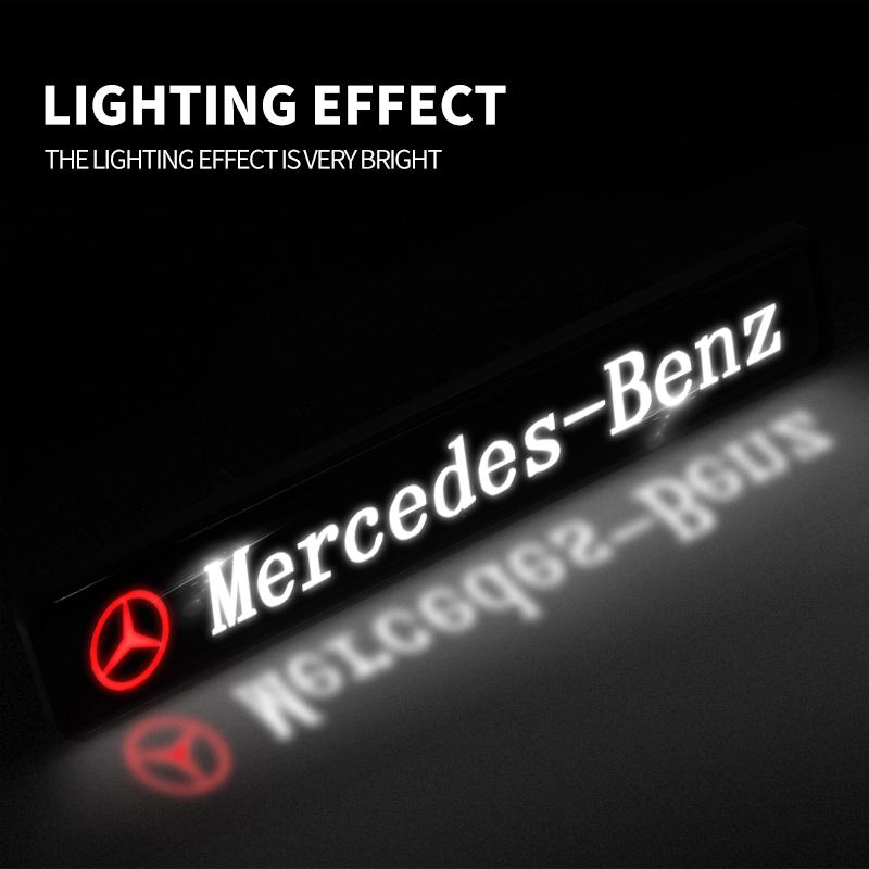 1x Car Front Cover Grille Lamp Emblem Decor Lightings LED Lights For Mercedes Benz AMG A B C E S CLA GLA GLB GLC GLS GLK Class