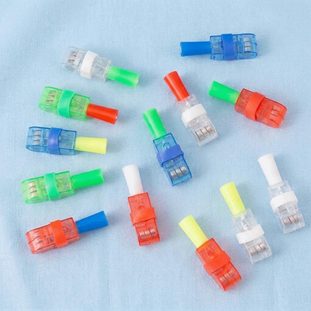 12 Piece Random Pattern Colors Festive LED Light-Up Finger Lights Projection Finger Lights Wall