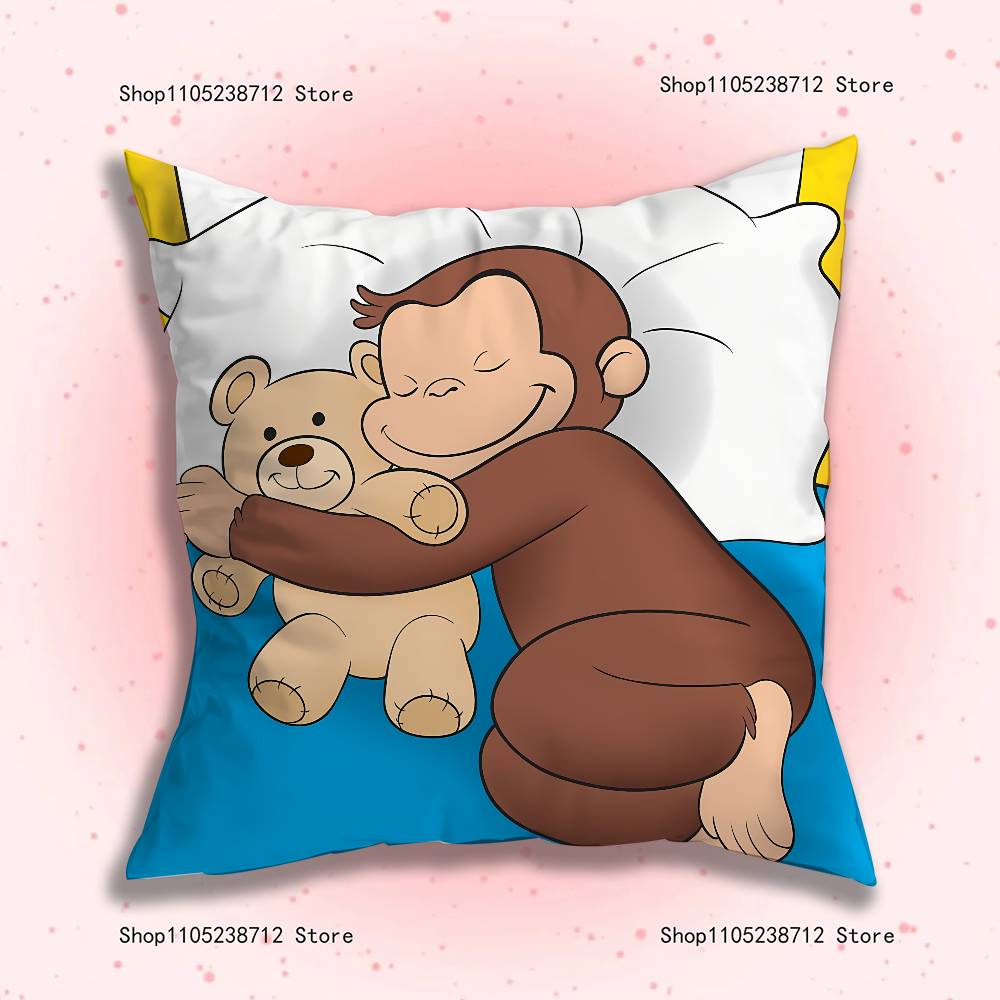 C-Curious Mokey G-George Наволочка Наволочка Подушка Плюшевый Мальчики Девочки Мультфильм Аниме Каваи Декор Детский День Рождения Милые Подарки