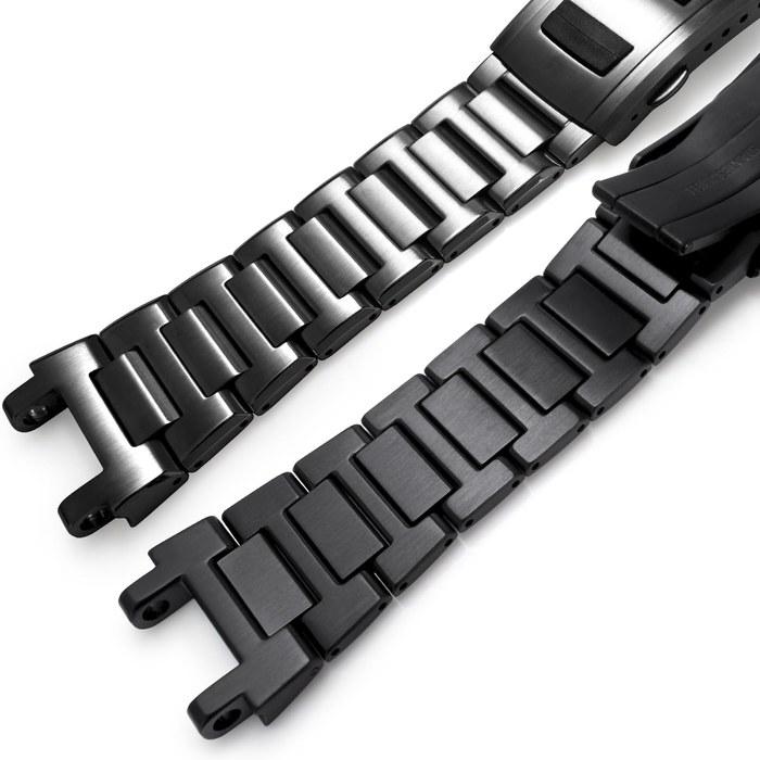 [Korlexchi] Watch Metal Band Men's Casio/G-SHOCK Compatible, MTG-B1000/MTG B1000 Strap, 316 Stainless Steel Bracelet (Black)