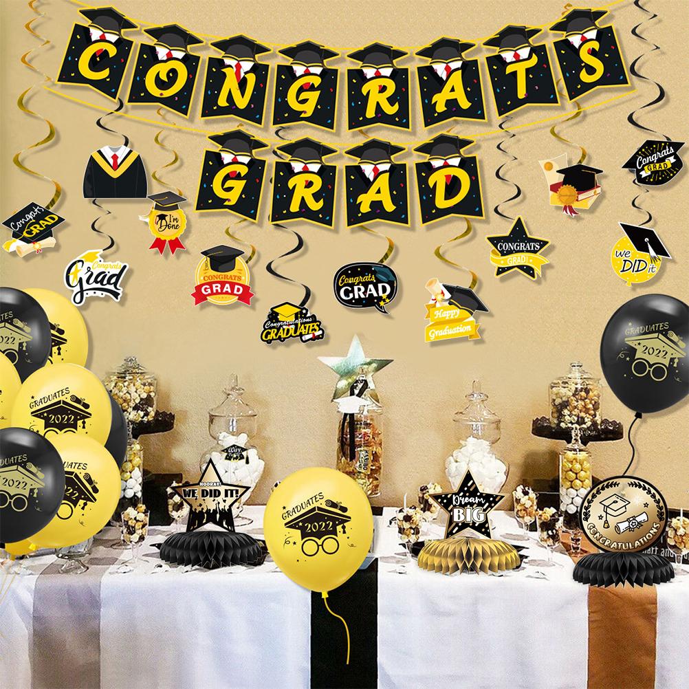8 шт. Украшения для выпускного 2022 года, центральный элемент в виде сот, поздравляю выпускника, поздравляю выпускника