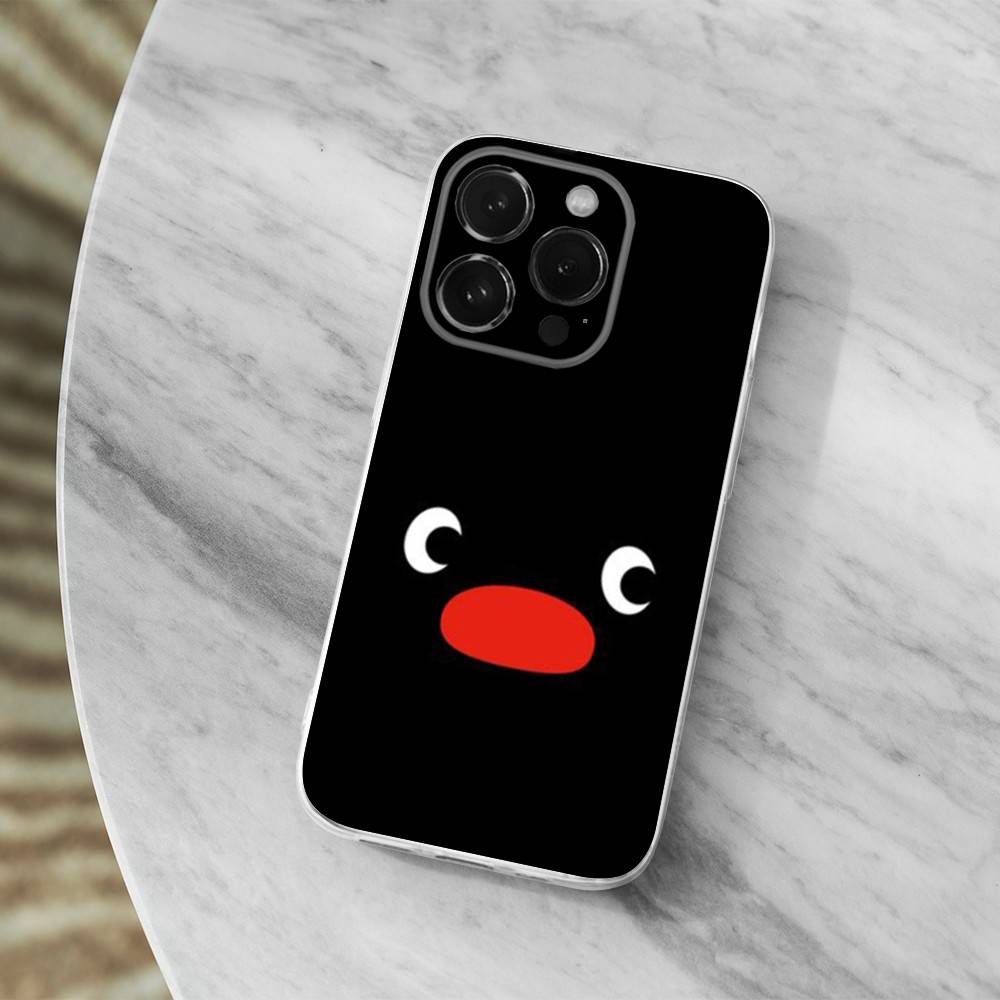 Милый животный P-Пингу Пингвин Чехол Для iPhone Max,13,XR,SE,12,15,Pro,17,Plus,11,14,16,X,XS,Mini Прозрачный Мягкий Чехол