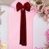 Bow Decorations Hangable Red Decorative Velvet Outdoor Decorations Bow Backdrop For Birthday Holiday Festival Event Celebration