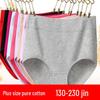 Plus Size Cotton Mid-High Waist Tummy Control Panties for Women (200-230 Lbs)