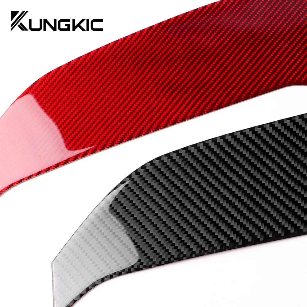 Real Soft Carbon Fiber Sticker For Ford Mustang GT Dark Horse EcoBoost 2024 2025 Instrument Panel Interior Trim Accessories
