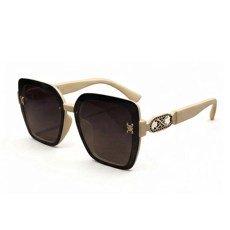 New European and American fashion versatile sunglasses for women's high-end sense, large frame and thin, sunscreen, sunscreen and UV protection