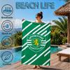Пляжное полотенце с эмблемой Sporting Cp, Быстросохнущее, Легко ухаживать, Подходит как для занятий фитнесом, так и для пляжного отдыха, Спортивный незаменимый аксессуар