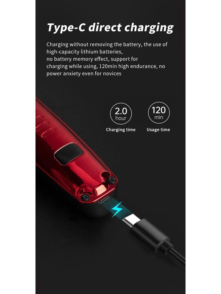 Цифровой дисплей USB перезаряжаемая машинка для стрижки волос - электрический триммер для волос и бритва