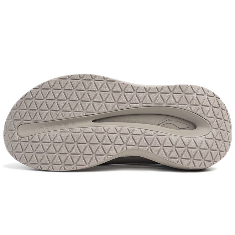 Li Ning Cloud Travel Slay Comfortable Versatile Silent Anti-Wear Slide Sandals Men Footwear Cashmere-Gray AZSS009-9