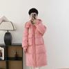 Women's Autumn And Winter Mid Length Down Jacket Loose Thickened White Duck Down Coat