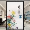 Chinese Ink Bamboo Orchid Flower Painting Glass Film Privacy Windows Film Static Cling Home Decor Stained Window Stickers