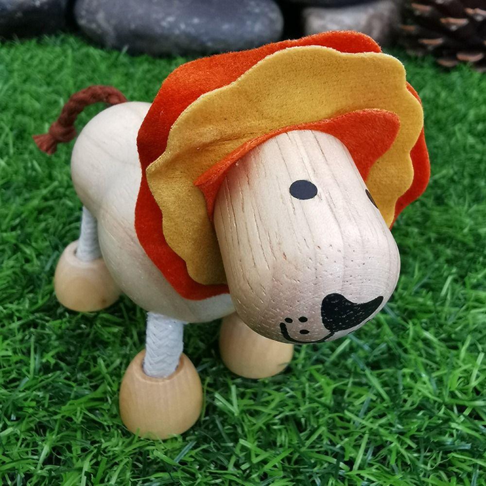 Movable Joint Simulation Animal Model Giraffe Lion Bendable Wild Animal Figure Room Decoration