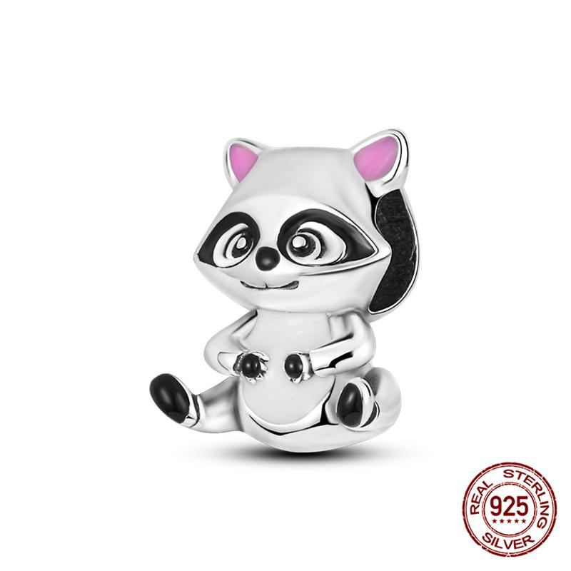 Original Owl Beads 100% 925 Silver Lucky Cat Elephant Charms Fit Original 925 Bracelet DIY Jewelry Making Women's Gift