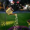 1pc Solar Watering Can With Lights Outdoor, Large Garden Decor Outdoor Solar Lights, Solar Waterfall Lights Waterproof Retro Metal Solar Lights