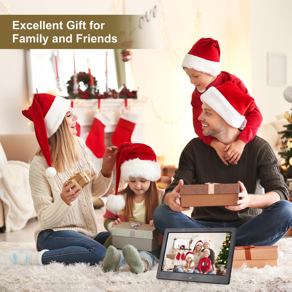 Andoer 10,1-дюймовая цифровая фоторамка, настольный электронный альбом, IPS-экран, фото/видео/музыка/