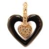 Les Trésors De Lily [L4675] - Позолоченный кулон «Любовь» черный (керамика) розовое золото - 20х20 мм