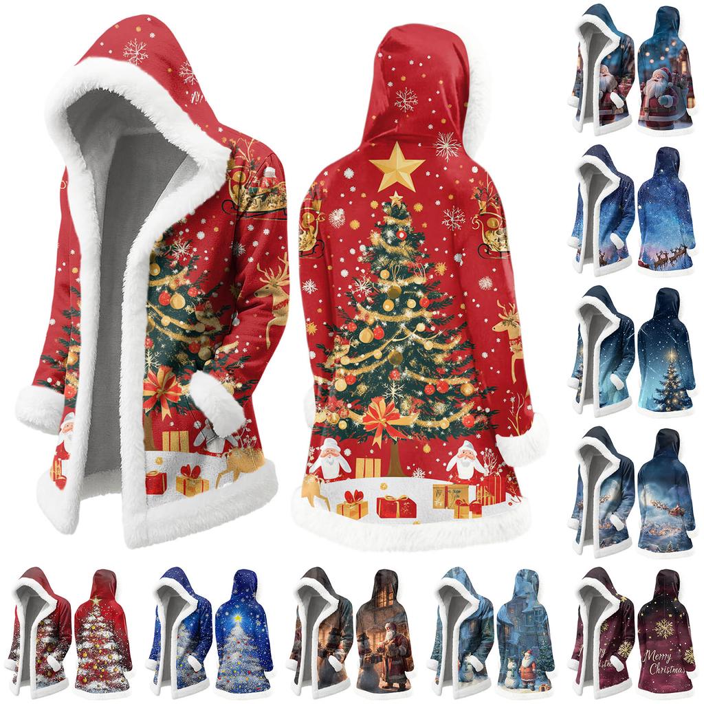 Мужская повседневная куртка с рождественским принтом