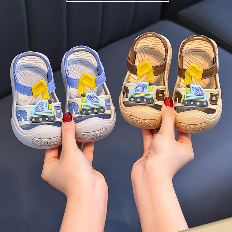 Детские тапочки летние для девочек и мальчиков нескользящие мягкие тапочки с рисунком для малышей