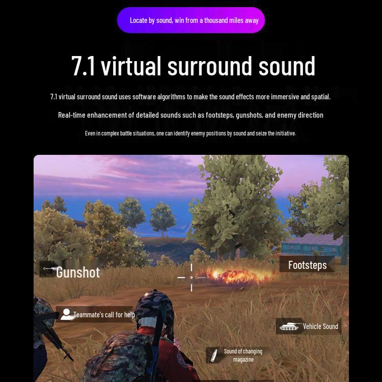 Игровая проводная гарнитура Fifine H6 RGB 7.1 для ПК и ноутбука.