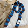Slender And Long Y2K Striped Plush Scarf Female Niche Design Sense Hot Girl Decorated Scarf
