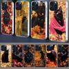Осенний кленовый лист Черный кот Прозрачный чехол для телефона Для iPhone 17 Air 16 Pro Max 15 Pro 14 Plus 17E 16E 11 13 12 Mini Чехлы Funda