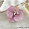 Women Korean Cloth Floral Pearl Hair Clip Sweet Phalaenopsis Flower Hairpin Female Headdress