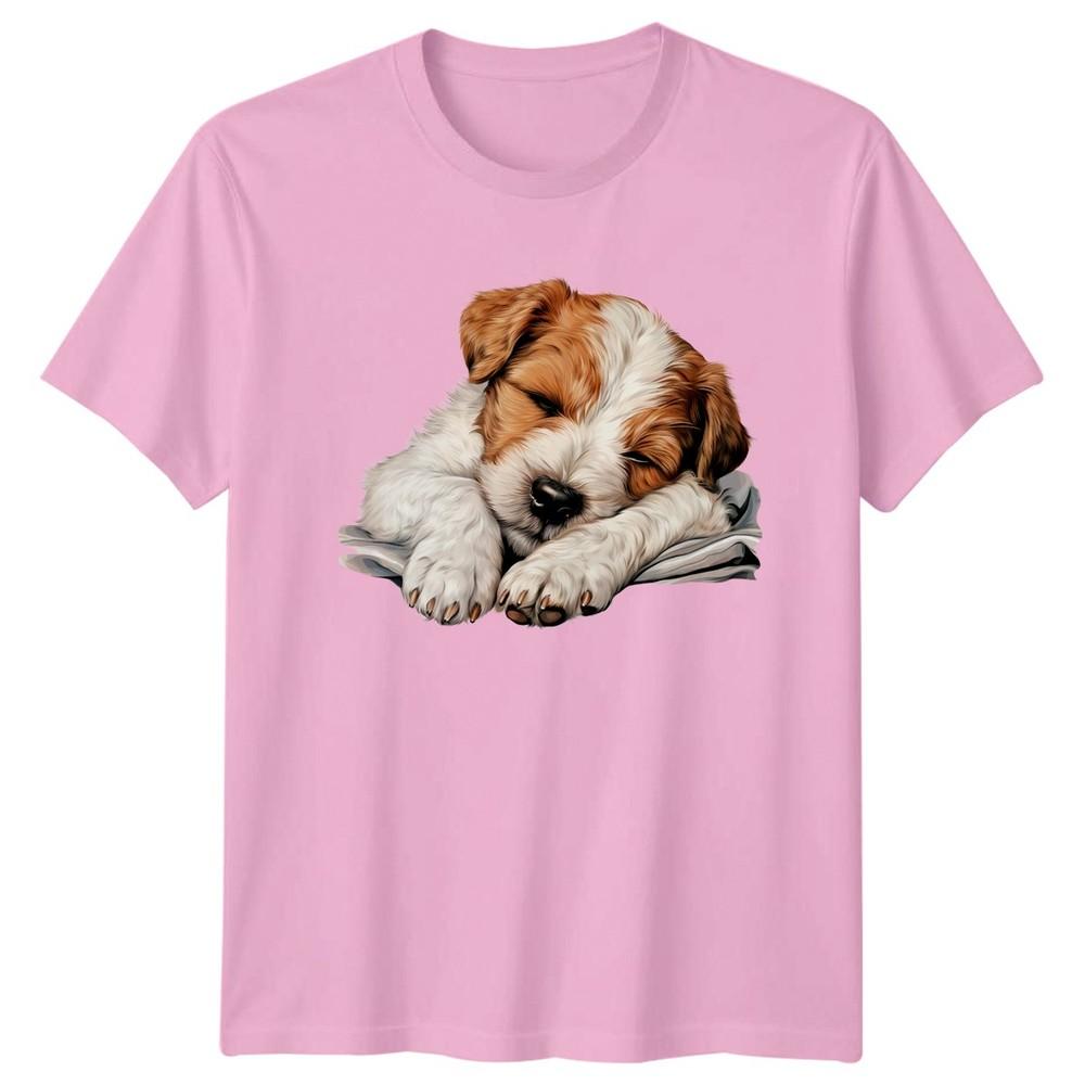 Sleeping Puppy Dog Animals Unisexs TShirt Unisexs Tee Graphic Unisex Top d
