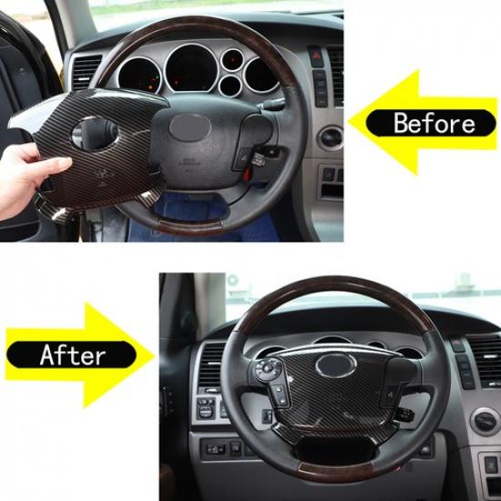 Декоративная накладка на центр руля из карбонового ABS для Toyota Tundra 2007-2013