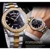 Forsining Men's Fashion Casual Vintage Rhinestone Watch Mechanical Watch
