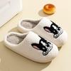 Cute French Bulldog Women Cartoon Slippers Indoor Warm Non-slip Exquisite Comfortable Men Shoes Couple Fashion Plush Homeshoes