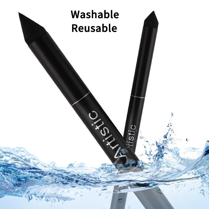 2Pcs Artist Blending Sponge Pen Set Double Headed Rubbing Brush Reusable Dual Tip Sketching Wipe Pen Drawing Art Blenders Tools