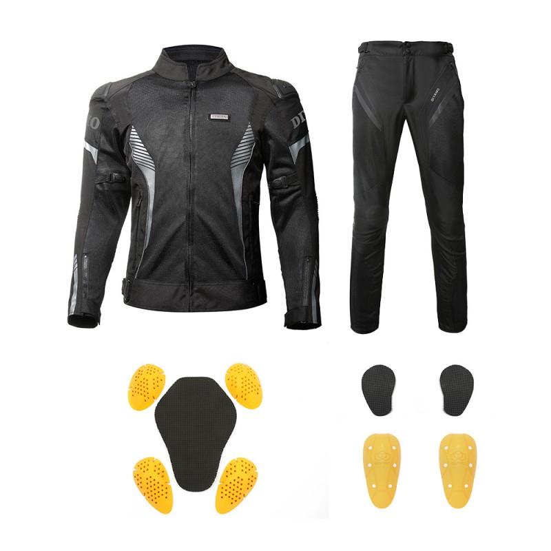 Motorcycle Riding Suit Mesh Ventilated Racing Jacket Pants Set Men Women Cycling Sport Gear