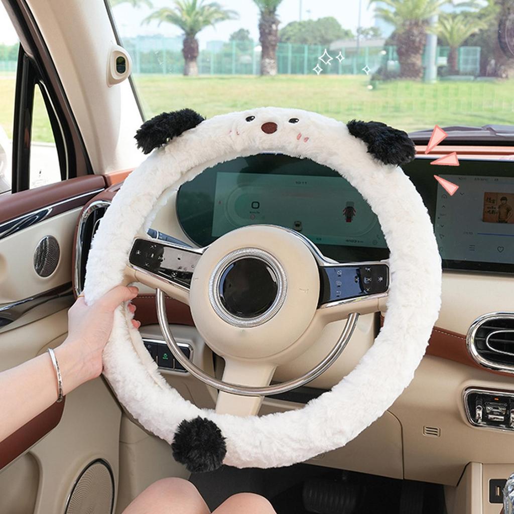 Чехол на руль Женский Защитник в форме животного Автомобильный протектор рулевого колеса Для женщин Девушек Автомобиль Внедорожник Грузовик Интерьер