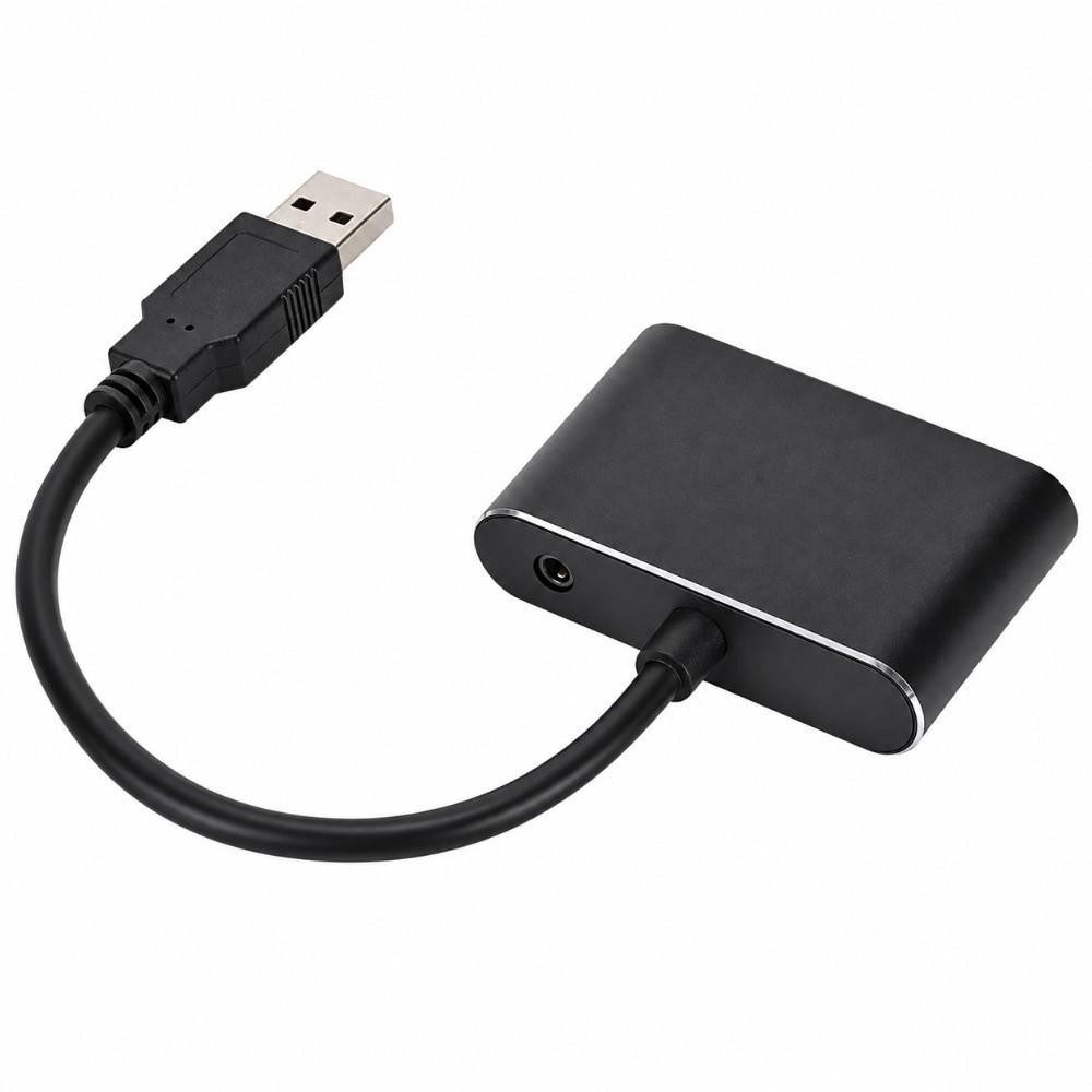 Full HD USB to HD VGA Adapter HD VGA Female 1080P Display Adapter  For Dual Screens