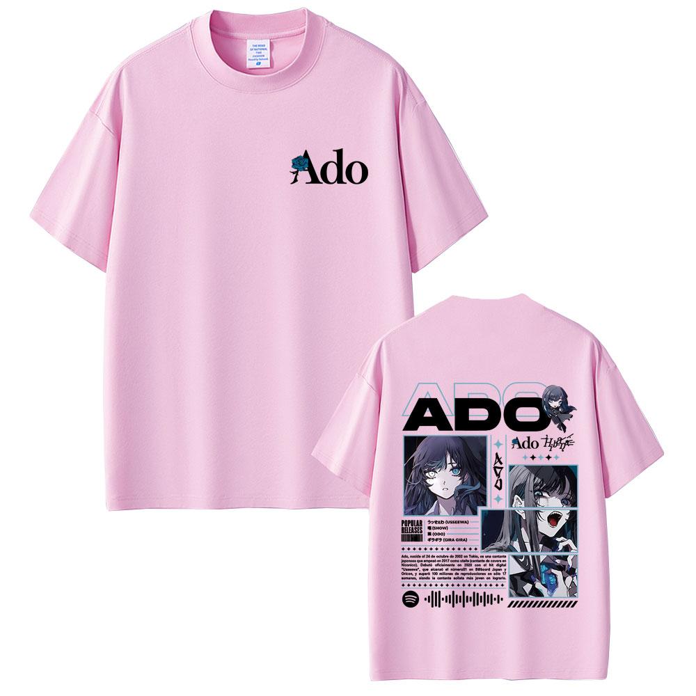 Ado World Tour 2025 Hibana Tshirt Male Fashion Casual Soft Cotton T Shirts Men Women Fashion Japanese Style Short Sleeve Tshirt