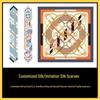 Custom Women's Faux Silk Scarf: High-End Print, Small Square, Long Ribbon Hairband, Personalized Brand Logo