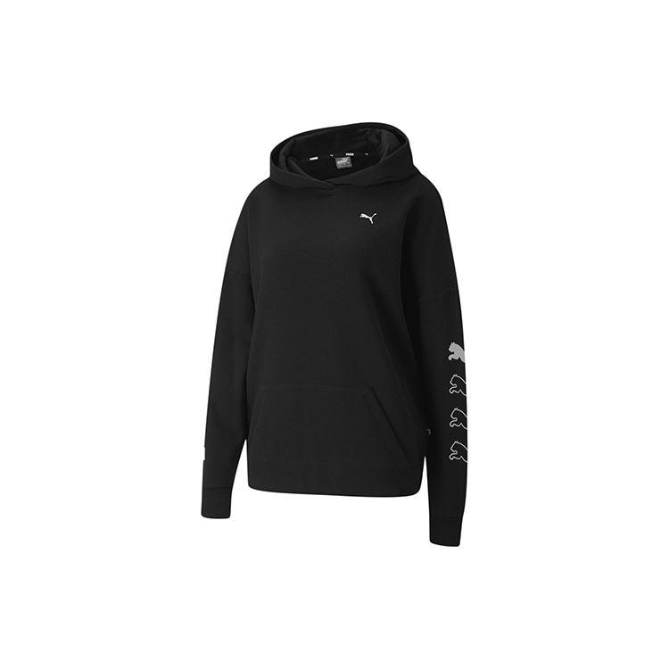Puma Спортивная толстовка с капюшоном с принтом логотипа Rebel, женская толстовка, черная 582821-01