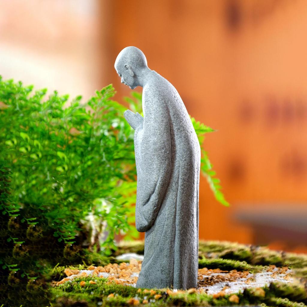 Смола Аквариум Статуя Будды Фигурка Внутреннее Украшение Пейзаж Стоящий