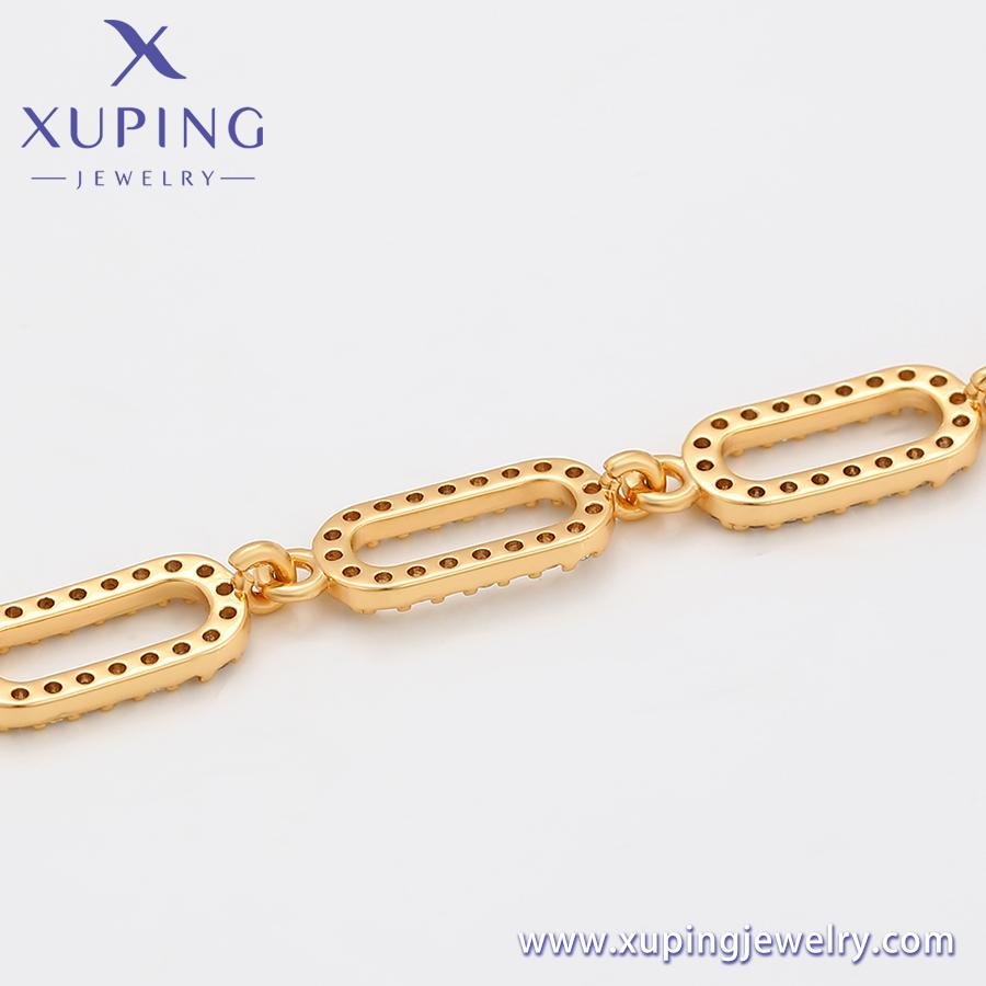 Браслет-628 Xuping Jewelry Модный и Изящный Новый Набор с Бриллиантами 18K Золото Универсальный Стиль INS Браслет для Характера